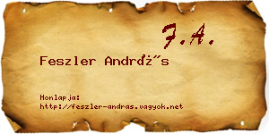 Feszler András névjegykártya